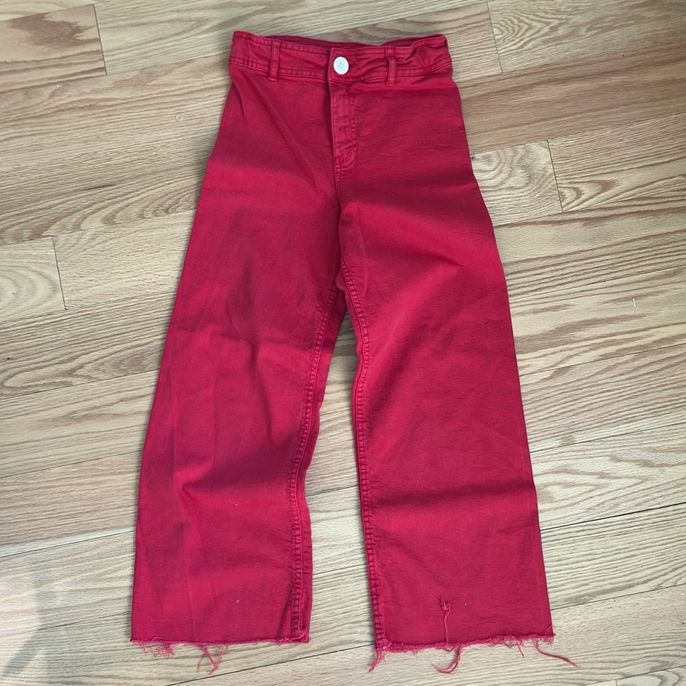 Zara Red Denim Pants, sz 10-12